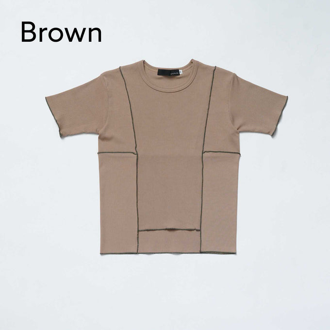 NUNUFORME<br> ヌヌフォルム<br>【27ssご予約 2月入荷予定】<br>メローリブTシャツ<br>42-nc27-855-730
