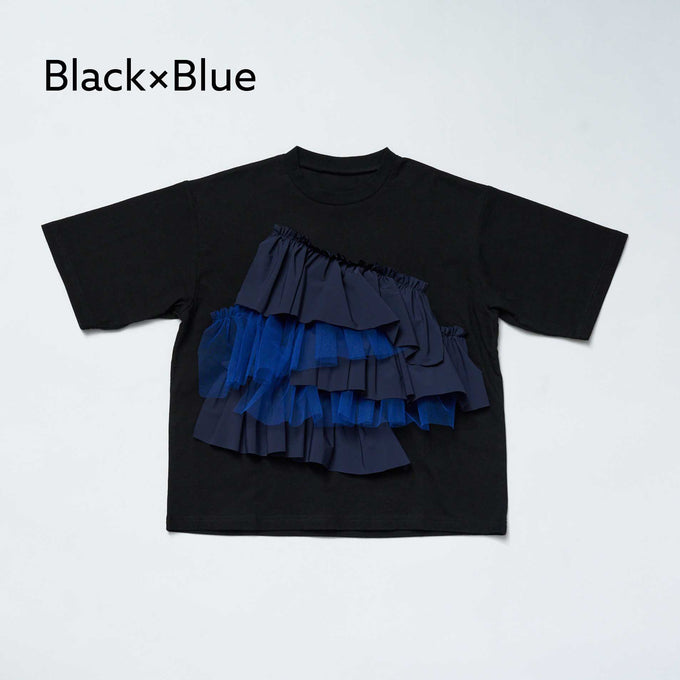 NUNUFORME<br> ヌヌフォルム<br>【27ssご予約 2月入荷予定】<br>ミルフィーユフリルTシャツ<br>44-nc27-861-731