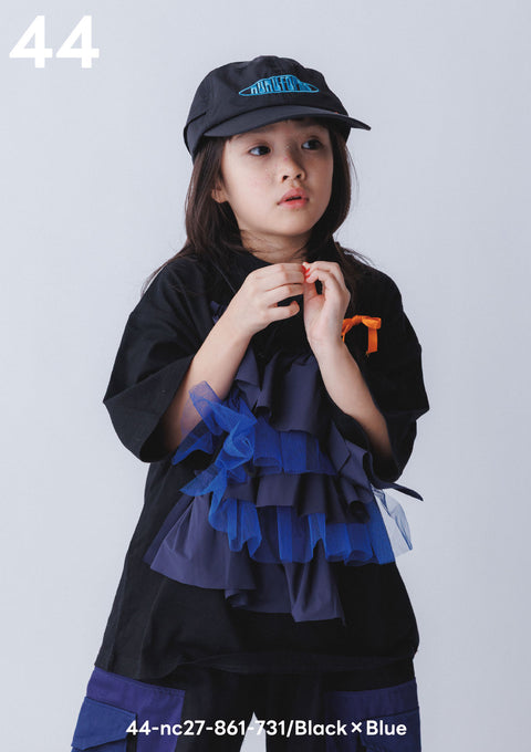 NUNUFORME<br> ヌヌフォルム<br>【27ssご予約 2月入荷予定】<br>ミルフィーユフリルTシャツ<br>44-nc27-861-731