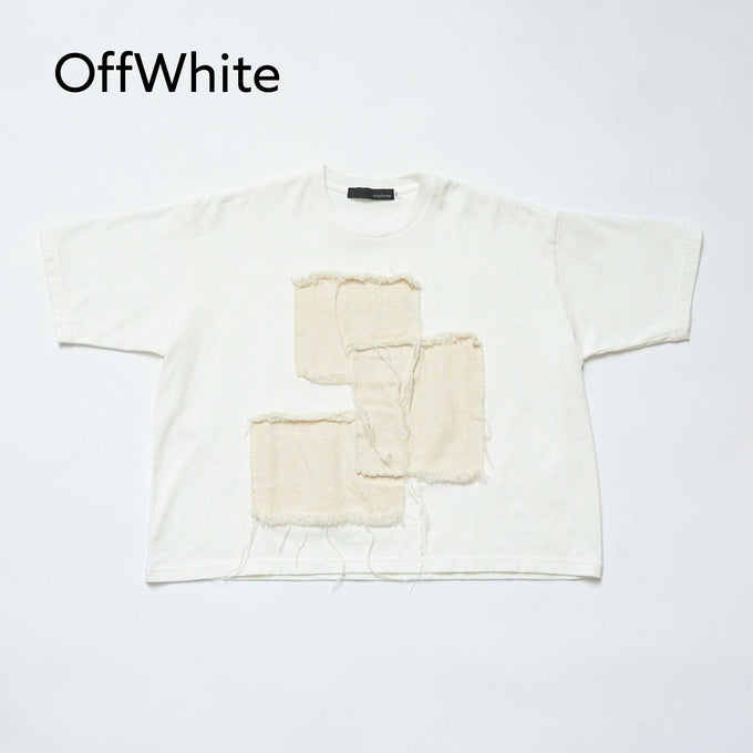 NUNUFORME<br> ヌヌフォルム<br>【27ssご予約 3月入荷予定】<br>デニムパッチTシャツ<br>49-nf27-865-505