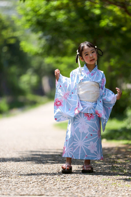 PARK MADE IN KYOTO Select<br>KIDS YUKATA<br>キッズ浴衣 兵児帯2点セット<br>セパレートワンピースタイプ