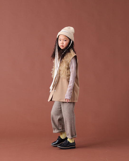 TOBOGGAN<br> トボガン<br>tulle tulle V-neck vest