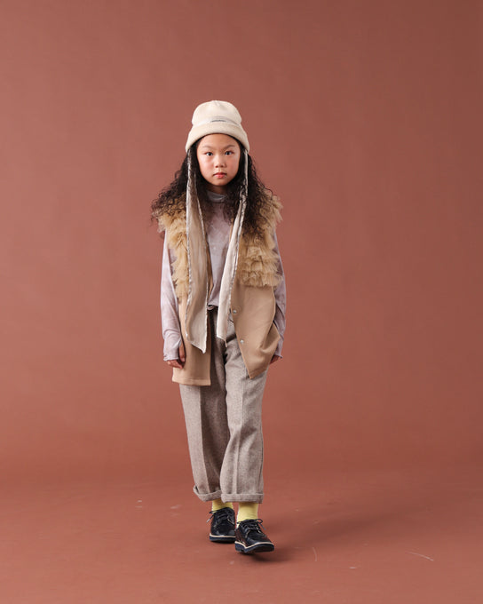 TOBOGGAN<br> トボガン<br>tulle tulle V-neck vest