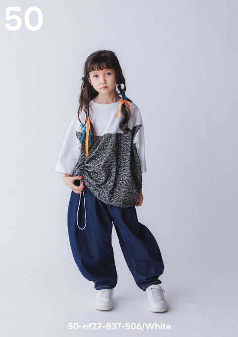 NUNUFORME<br> ヌヌフォルム<br>【27ssご予約 3月入荷予定】<br>ラウンドドロストTシャツ<br>50-nf27-837-506