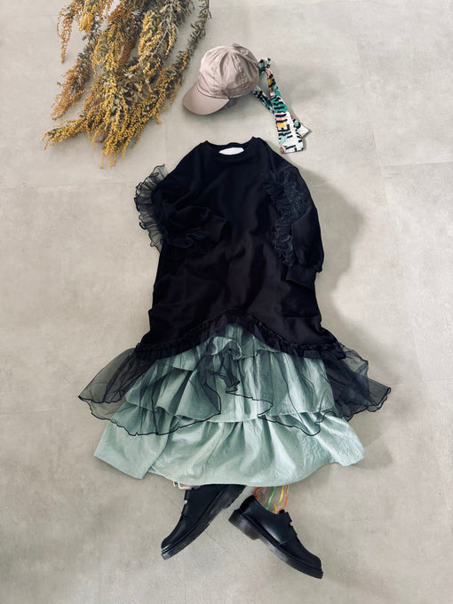 TOBOGGAN<br> トボガン<br>tulle onepiece