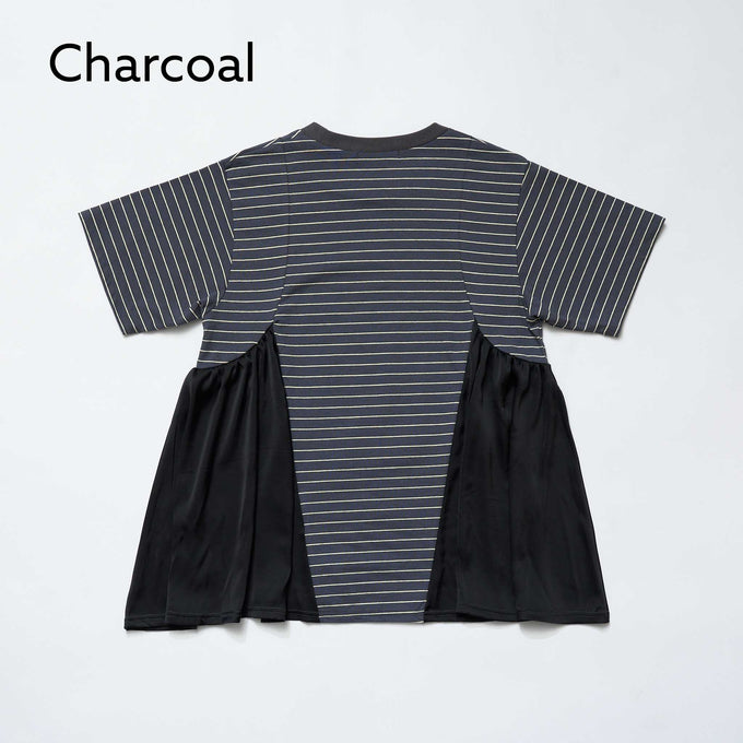 NUNUFORME<br> ヌヌフォルム<br>【27ssご予約 3月入荷予定】<br>サイドギャザーTシャツ<br>53-nf27-858-726