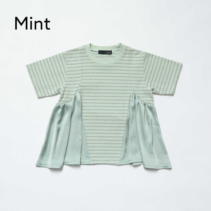 NUNUFORME<br> ヌヌフォルム<br>【27ssご予約 3月入荷予定】<br>サイドギャザーTシャツ<br>53-nf27-858-726