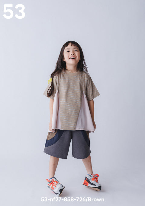 NUNUFORME<br> ヌヌフォルム<br>【27ssご予約 3月入荷予定】<br>サイドギャザーTシャツ<br>53-nf27-858-726