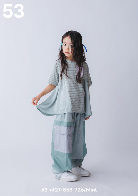 NUNUFORME<br> ヌヌフォルム<br>【27ssご予約 3月入荷予定】<br>サイドギャザーTシャツ<br>53-nf27-858-726