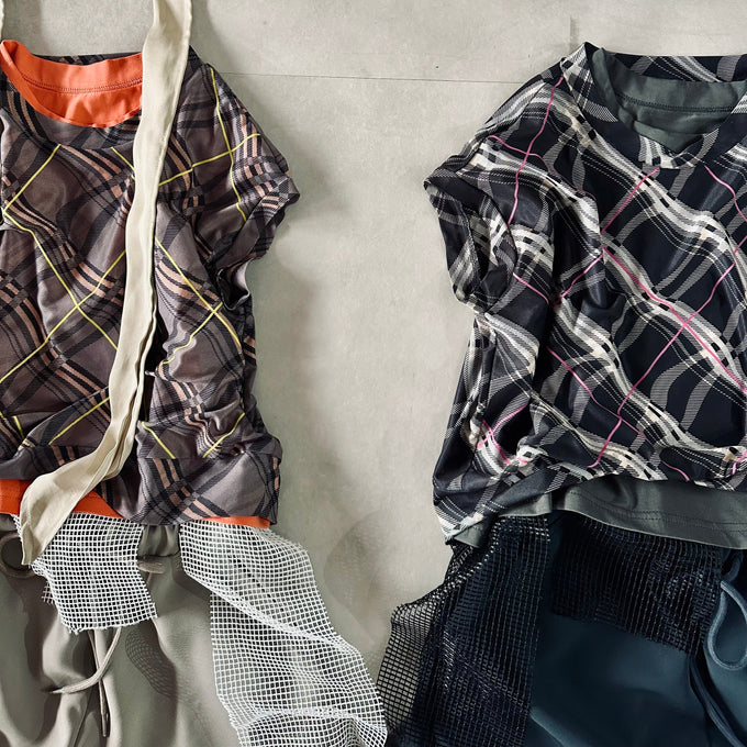 TOBOGGAN<br> トボガン<br>sheer half vest