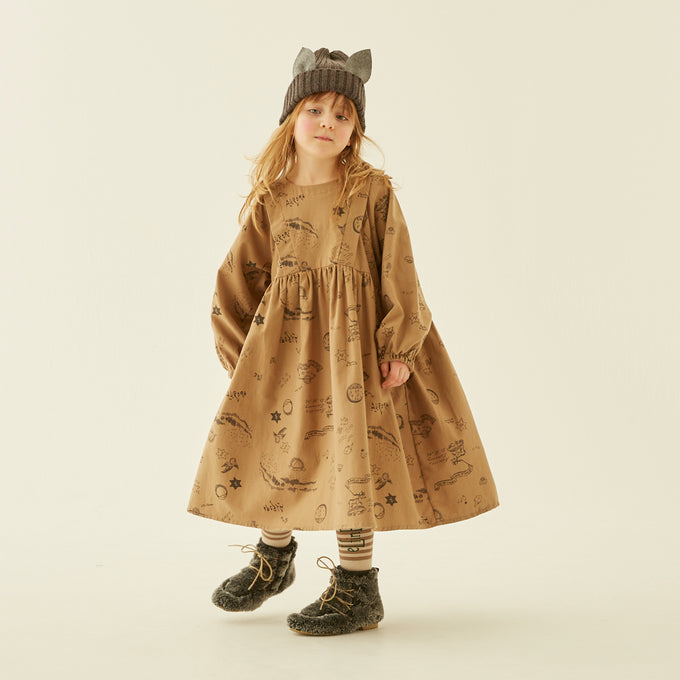 eLfinFolk エルフィンフォルク<br>AuRora tarina printed Dress<br>elf-232F03