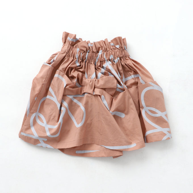 〈残りXL(9-12y145cm)のみ〉frankygrow フランキーグロウ<br>FRG+SB RIBBON SKIRT<br>24SBT-340