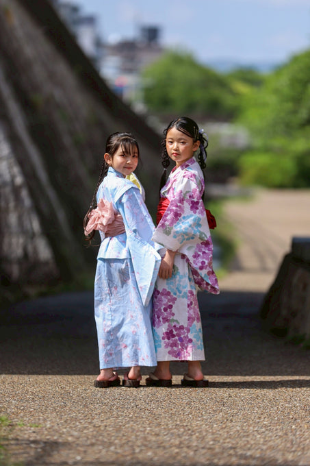 PARK MADE IN KYOTO Select<br>KIDS YUKATA<br>キッズ浴衣 兵児帯2点セット<br>セパレートワンピースタイプ