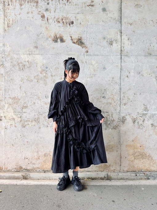 TOBOGGAN<br> トボガン<br>docking dress-long frill vest