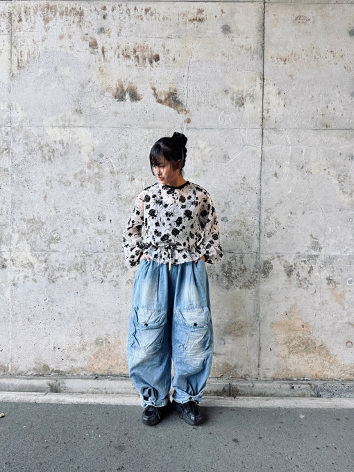 TOBOGGAN<br> トボガン<br>sheer blouse