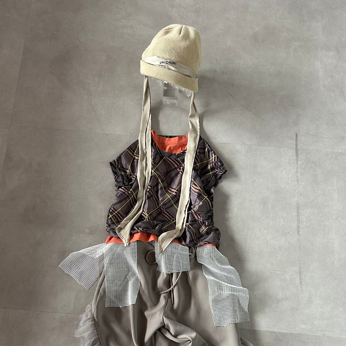 TOBOGGAN<br> トボガン<br>sheer half vest