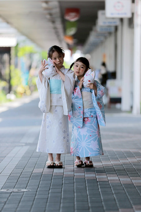 PARK MADE IN KYOTO Select<br>KIDS YUKATA<br>キッズ浴衣 兵児帯2点セット<br>セパレートワンピースタイプ