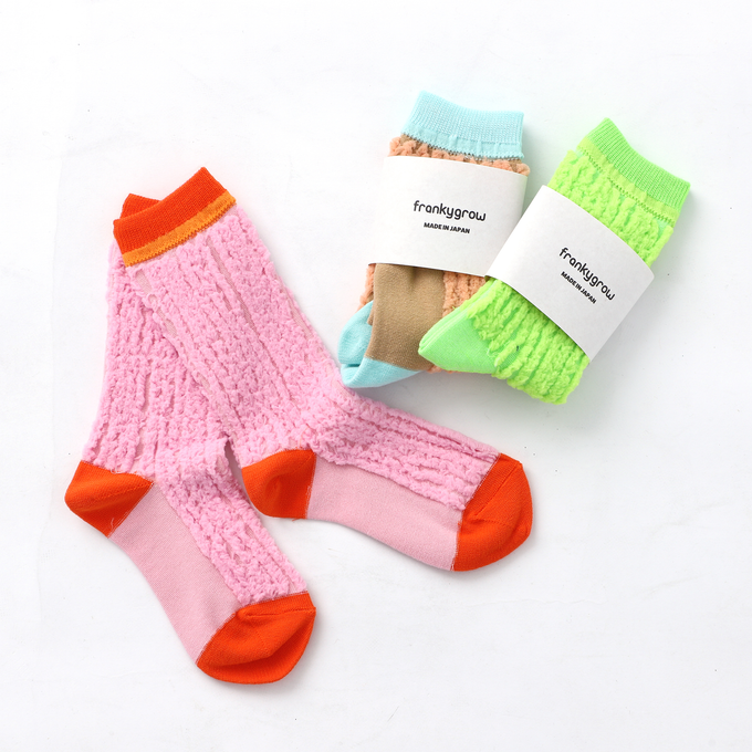 frankygrow フランキーグロウ<br>THREE-D LINE SOCKS<br>24SSK-031