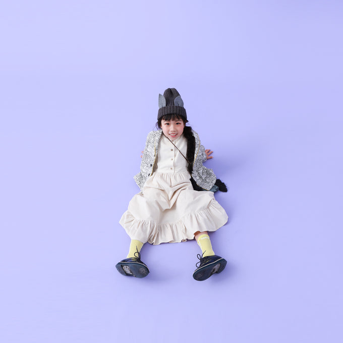 Popelin ポペリン<br>コーデュロイエプロンワンピース Ivory<br>Mod.34.5