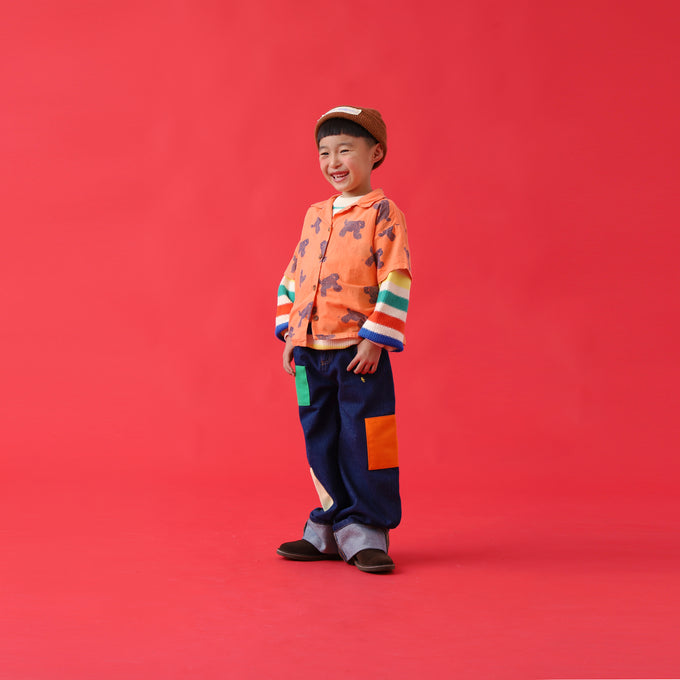 BOBOCHOSES<br>ボボショセス<br>Big Cat all over woven shirt<br>124AC036