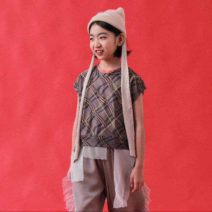TOBOGGAN<br> トボガン<br>sheer half vest