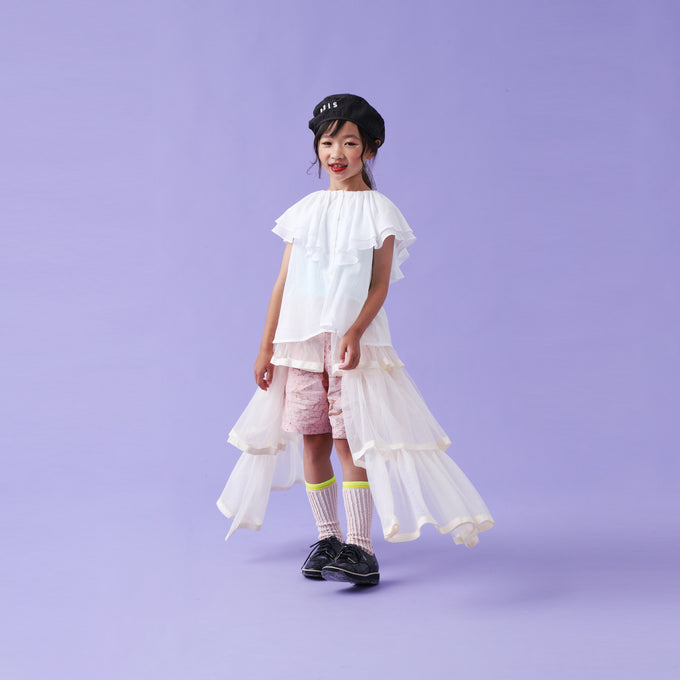 〈残り3Y(100cm)のみ〉eLfinFolk エルフィンフォルク<br>Noctua striped Shorts<br>elf-241F08