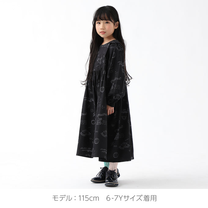eLfinFolk エルフィンフォルク<br>AuRora tarina printed Dress<br>elf-232F03