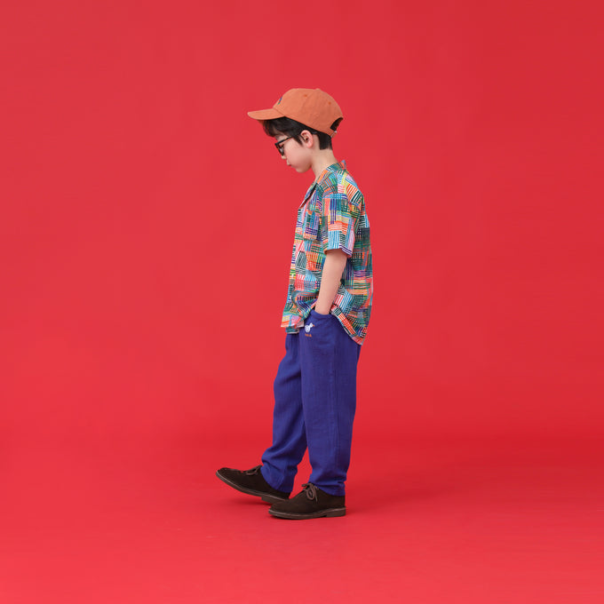 〈残り9-10Yのみ〉WEEKEND HOUSE KIDS<br>ウィークエンドハウスキッズ<br>Embroidered Pio Pio carrot pants<br>24129