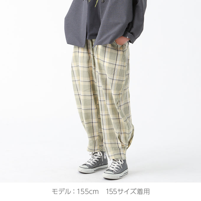 NUNUFORME×PARK別注<br>チェック柄ヘムタックカーブパンツ
