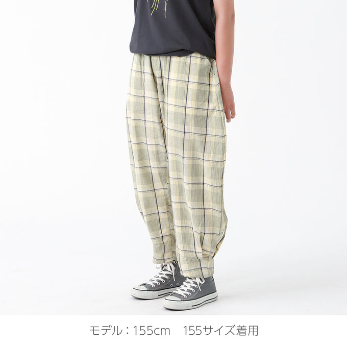 NUNUFORME×PARK別注<br>チェック柄ヘムタックカーブパンツ
