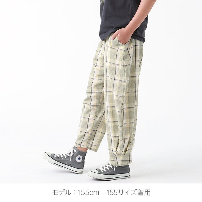 NUNUFORME×PARK別注<br>チェック柄ヘムタックカーブパンツ