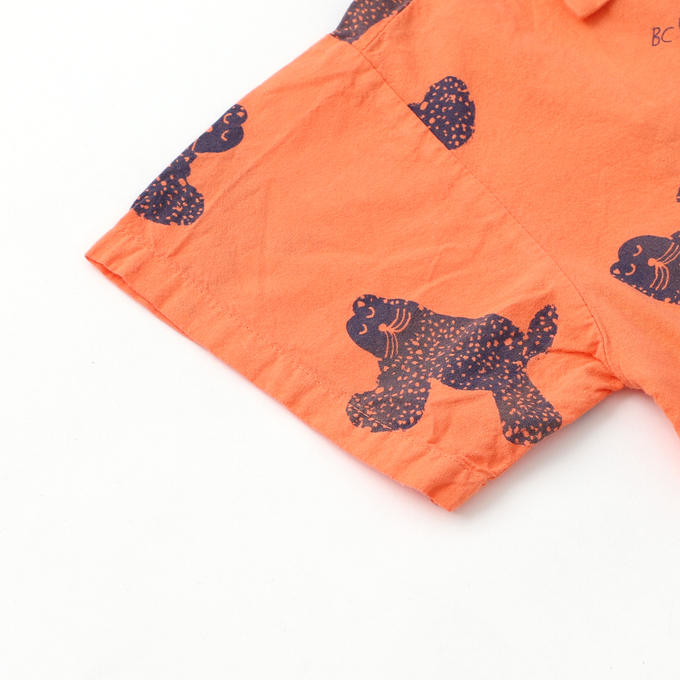 BOBOCHOSES<br>ボボショセス<br>Big Cat all over woven shirt<br>124AC036