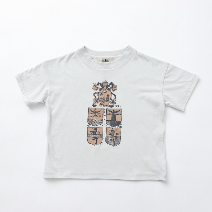 〈残り3Y(100cm)のみ〉eLfinFolk エルフィンフォルク<br>Clan emblem Tee<br>elf-241J01 /J02