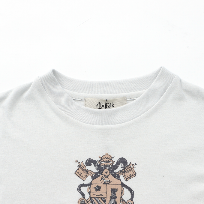 〈残り3Y(100cm)のみ〉eLfinFolk エルフィンフォルク<br>Clan emblem Tee<br>elf-241J01 /J02