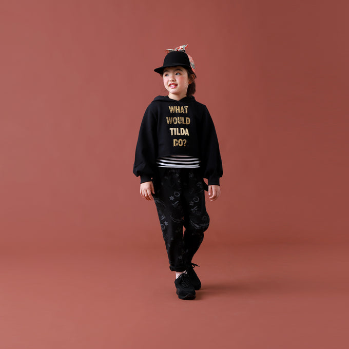 eLfinFolk エルフィンフォルク<br>AuRora tarina printed Suspenders pants<br>elf-232F04