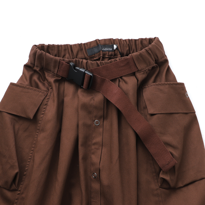 NUNUFORME ヌヌフォルム<br>ベルトアーミースカート<br>26-nf20-722-007