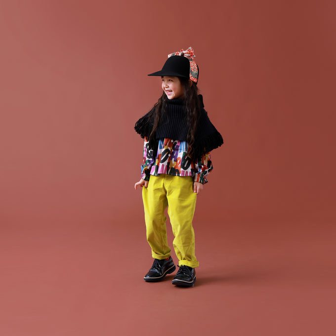 eLfinFolk エルフィンフォルク<br>Rib knit Knights cape<br>elf-232K34