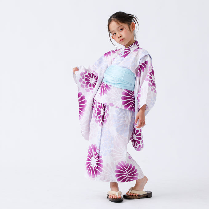 PARK MADE IN KYOTO Select<br>KIDS YUKATA<br>キッズ浴衣 兵児帯2点セット<br>1枚で着付け簡単タイプ