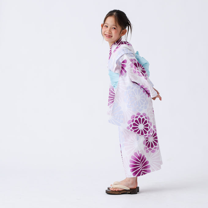 PARK MADE IN KYOTO Select<br>KIDS YUKATA<br>キッズ浴衣 兵児帯2点セット<br>1枚で着付け簡単タイプ