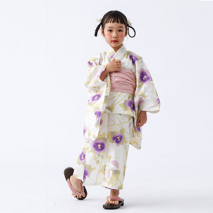 PARK MADE IN KYOTO Select<br>KIDS YUKATA<br>キッズ浴衣 兵児帯2点セット<br>1枚で着付け簡単タイプ