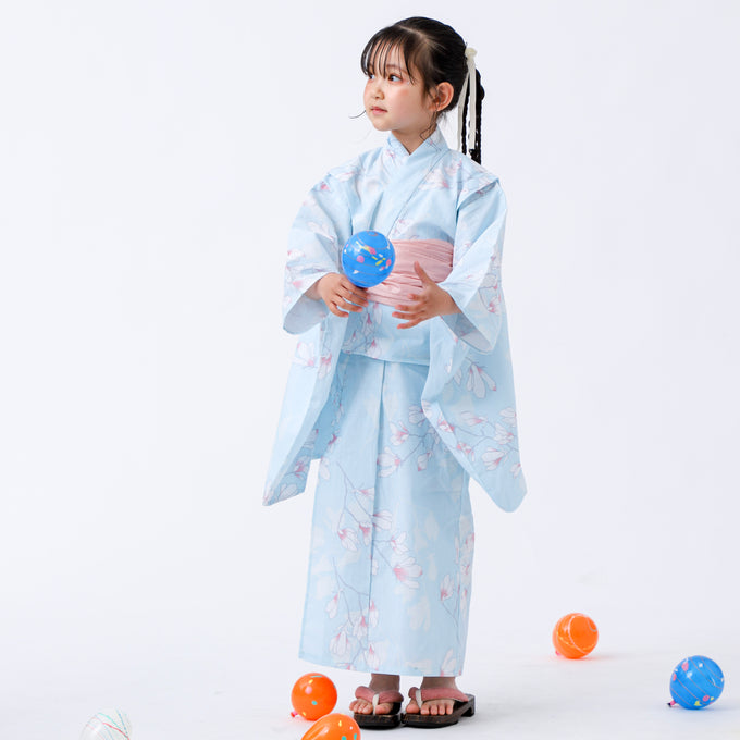 PARK MADE IN KYOTO Select<br>KIDS YUKATA<br>キッズ浴衣 兵児帯2点セット<br>1枚で着付け簡単タイプ