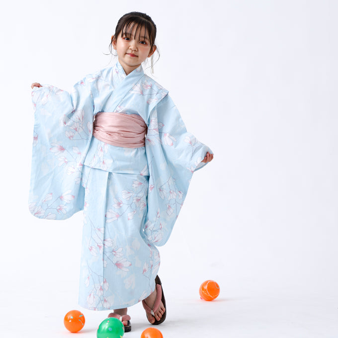 PARK MADE IN KYOTO Select<br>KIDS YUKATA<br>キッズ浴衣 兵児帯2点セット<br>1枚で着付け簡単タイプ