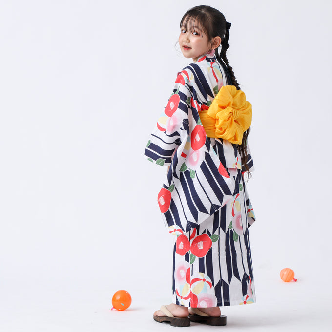 PARK MADE IN KYOTO Select<br>KIDS YUKATA<br>キッズ浴衣 兵児帯2点セット<br>1枚で着付け簡単タイプ