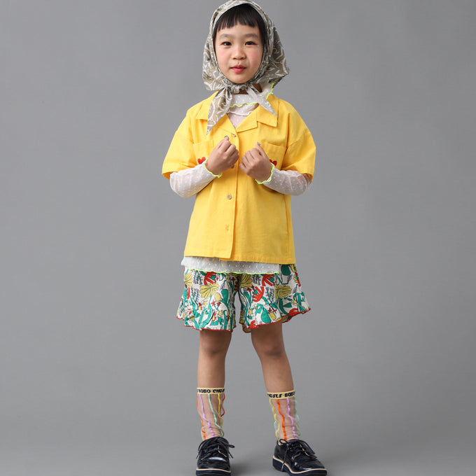 BOBOCHOSES<br>ボボショセス<br>Color Herbalist all over woven shorts<br>B126AC070