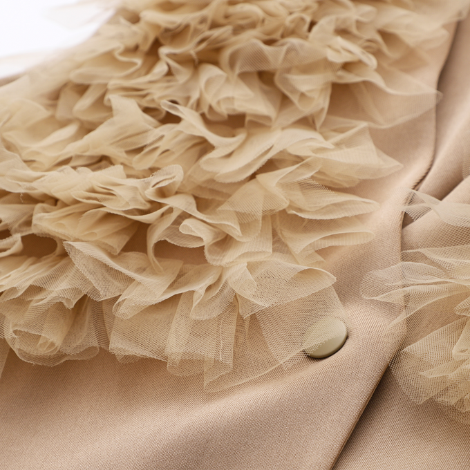 TOBOGGAN<br> トボガン<br>tulle tulle V-neck vest