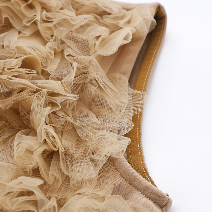 TOBOGGAN<br> トボガン<br>tulle tulle V-neck vest