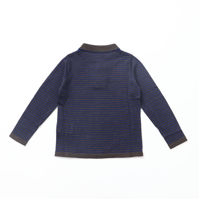 FUBファブ<br>BORDER襟付きニットトップス navy<br>440710391