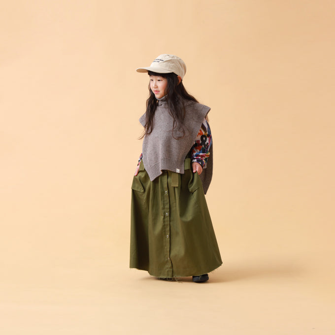 NUNUFORME ヌヌフォルム<br>ベルトアーミースカート<br>26-nf20-722-007