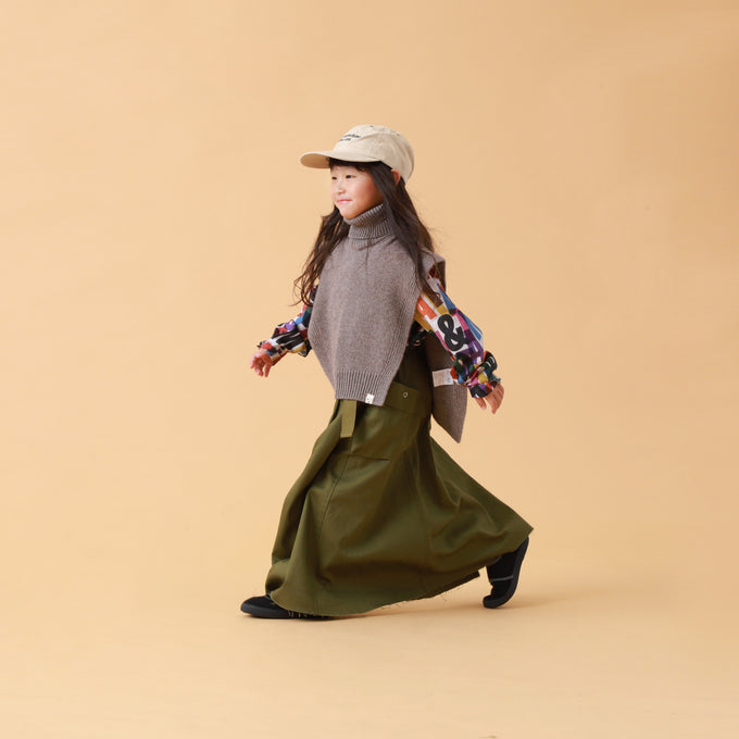 NUNUFORME ヌヌフォルム<br>ベルトアーミースカート<br>26-nf20-722-007