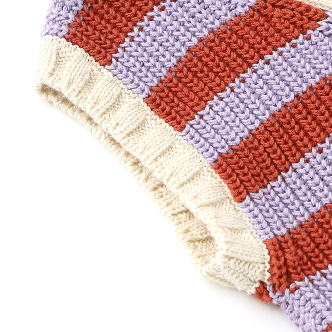 piupiuchic ピウピウチック<br>ボーダーニットベスト<br>SS24.TRC2405